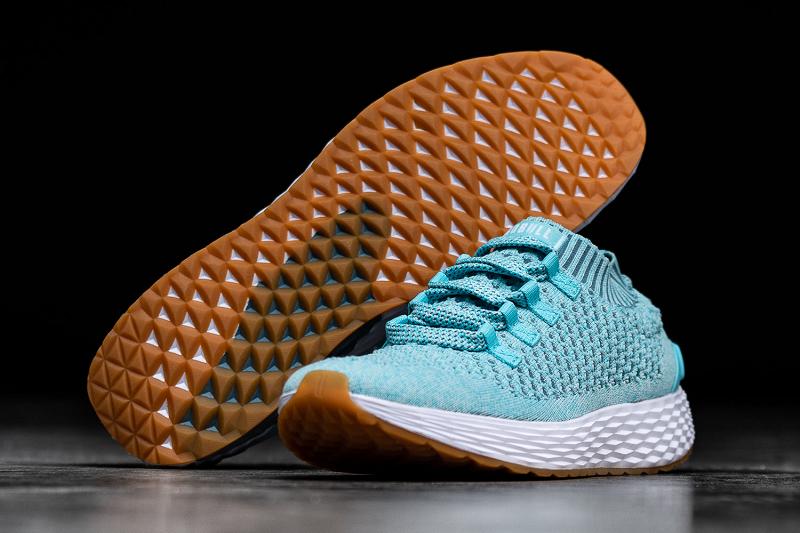 Turquoise Nobull Topaz Knit Runner Men's Running Shoes | CA G1023S